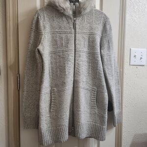 SMARTWOOL Light Gray Hooded sweater